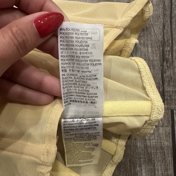 Edikted Yellow Strapless Corset Bustier Crop Top Small Mesh Boned NWT Y2K Sexy - Picture 7 of 8